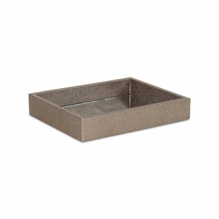 Gfancy Fixtures 10 in. Rectangular Wood Handmade Tray, Gray GF3109459